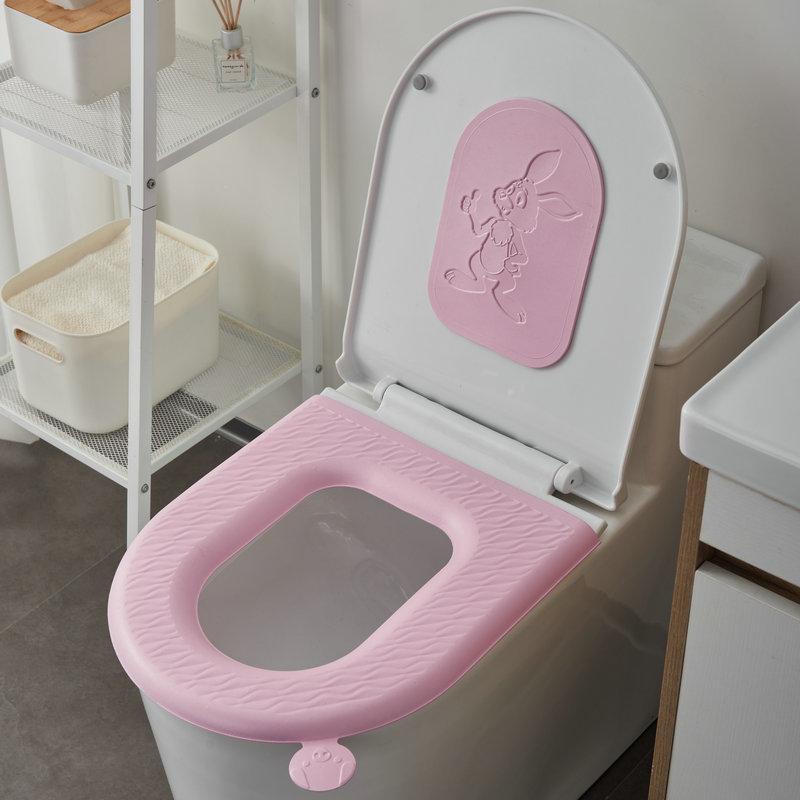 Universal EVA Waterproof Toilet Seat Covers for Kids Simplicity Solid Color Washable Soft Silicone Foam Toilet Seat Cushion
