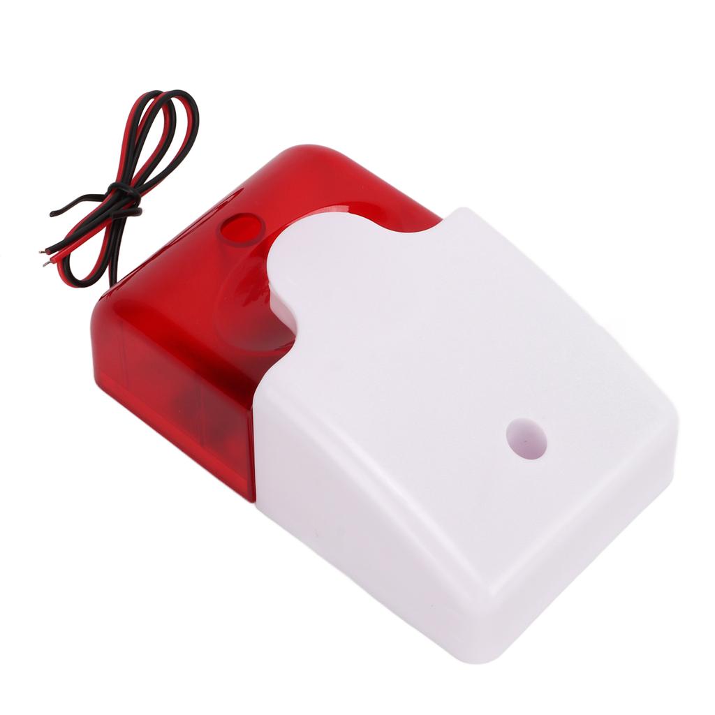 Sound Light Alarm Flash High Decibel Adjustable Impact Resistant Security Warning Device12V