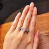 New Fashion Design Marquise Cubic Zirconia Set Rings for Women Modern Trend Bridal Wedding Earrings Sparkling Jewelry