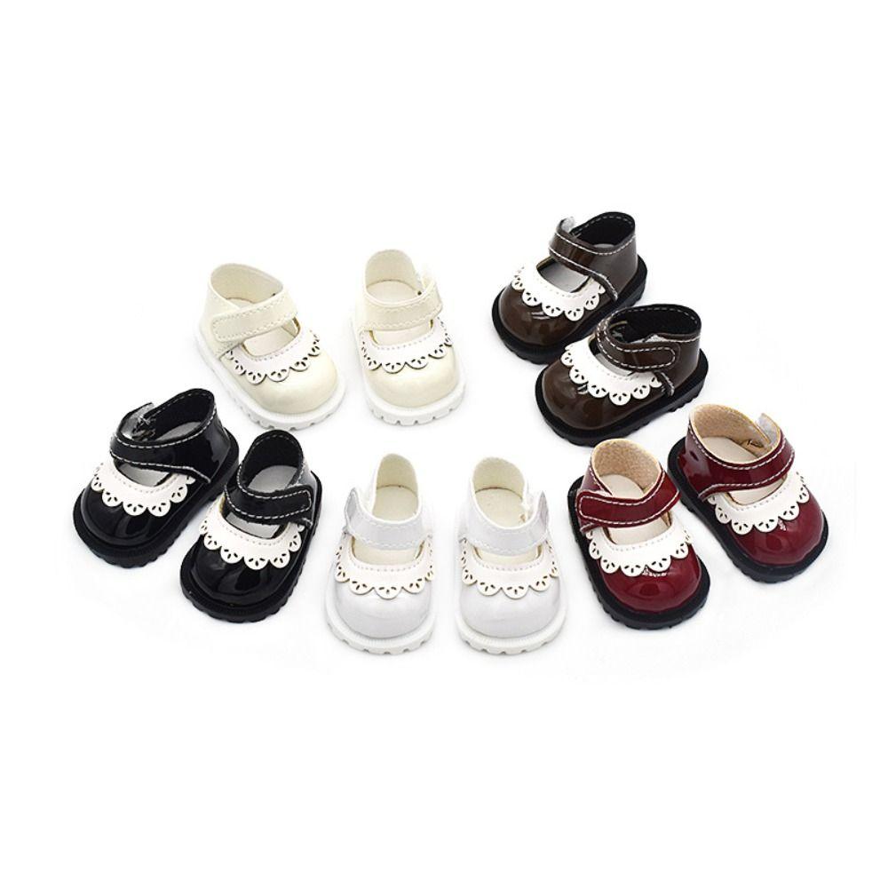 Hand-made Doll Leather Shoes 5.5x3.3CM Doll Accessories Hobbies 20cm Doll Shoes Doll Toys