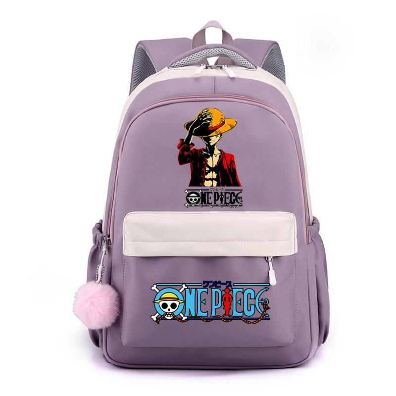 Аниме One Piece Классический Kawaii Рюкзак Милый Мягкий Рюкзак Печатный Мальчик Девочка Школьный Ранец Повседневный Портфель Для Мужчин Женщин Дорожная Сумка Для Отдыха Рюкзак Mochila