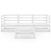 VidaXL Salon de Jardin 4 pcs Ensemble de Meubles d'Extérieur Mobilier de Jardin Meubles de Terrasse Mobilier de Patio Blanc 3075325