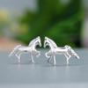 Daisies Real Pure 925 Sterling Silver Jewelry Mini Horse Stud Earrings for Women Anima