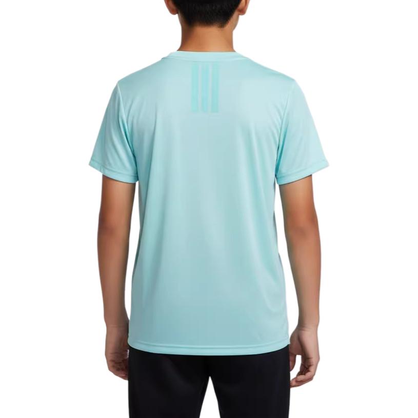adidas Футболка Ss26 Однотонная Свитшот Круглый вырез Короткий рукав Детские топы KG5984