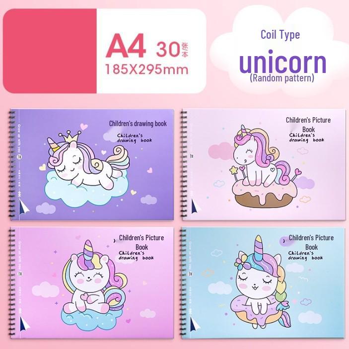 Cute Capybara & Puffer Fish A4 Drawing Book for Kids - Blank Pages, Coil Bound for First Graders