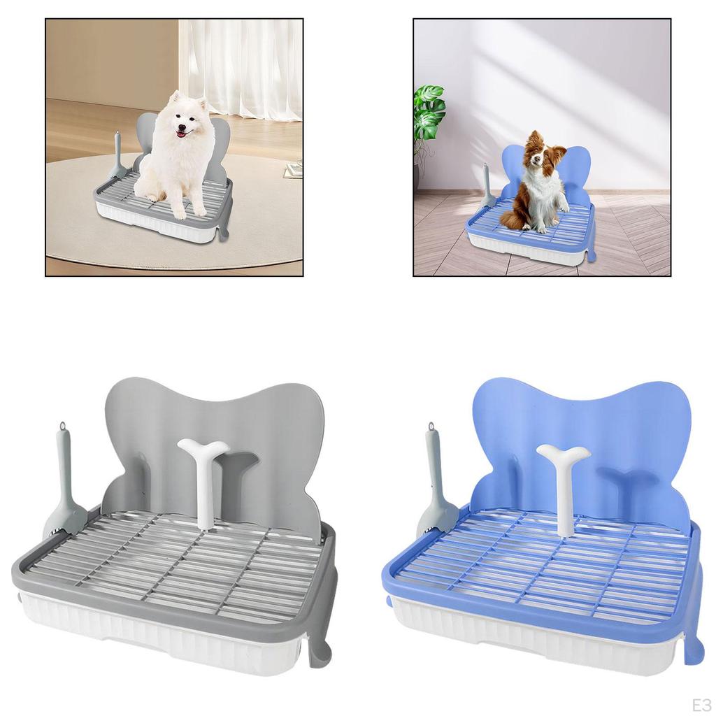 Dog Toilet Anti Splashing Lattice with Post Pets Training Tray for Small and Medium Dogs