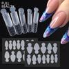 Dual Nail Forms False Tips For Gel Extension Quick Building French Line Guides Silicone Pad Nail Mold Reusable Manicure Tools