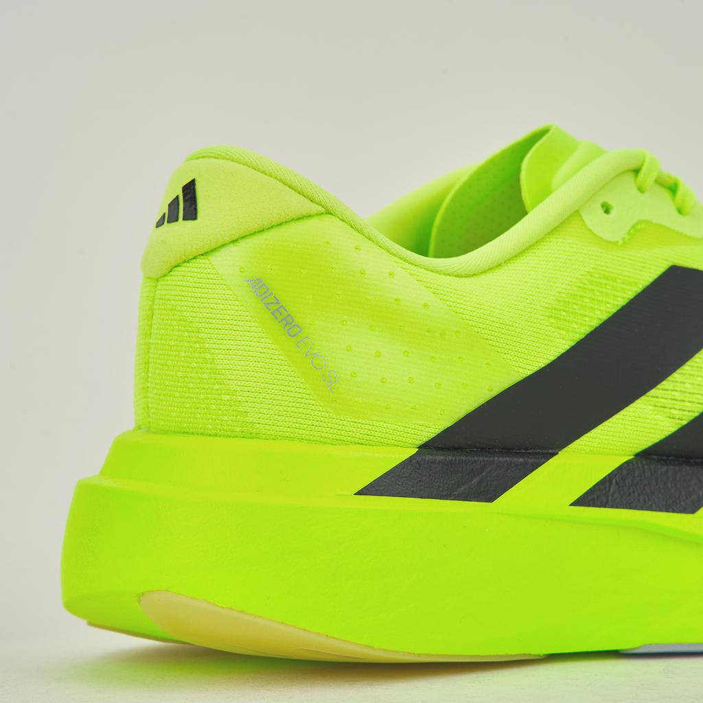 adidas Мужские кроссовки Adizero Evo SL Lucid Lemon Зеленый Core-Black Metallic-Silver JR3416