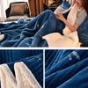 New Winter Double-sided Milk Fleece, Lambswool Blanket, Three Layers of Thickened Warm Blanket