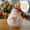 Santa Claus Hold Gift Scented Candle Silicone Mold Smile Santa Claus Holding Gift Box Scented Resin Plaster Molds Christmas Gift