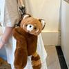 Creative Plush Toy Raccoon Doll Crossbody Bag Plush Large Capacity Children School Bag Doll JK Lolita Animal Shoulder Bag Lady