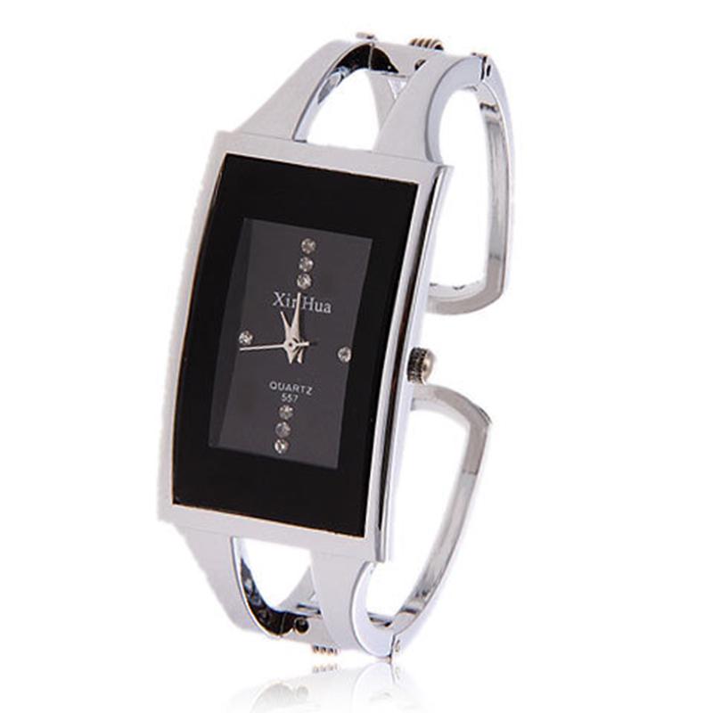 Ladies Bracelet Watch Rectangular Dial Quartz Watch Crystal Fashion Brand Xinhua Watch