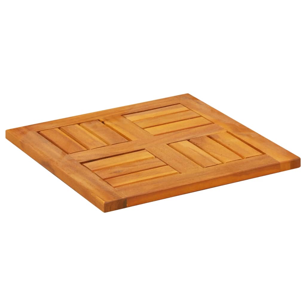 Table Top 40x40x2 cm Square Solid Acacia Wood
