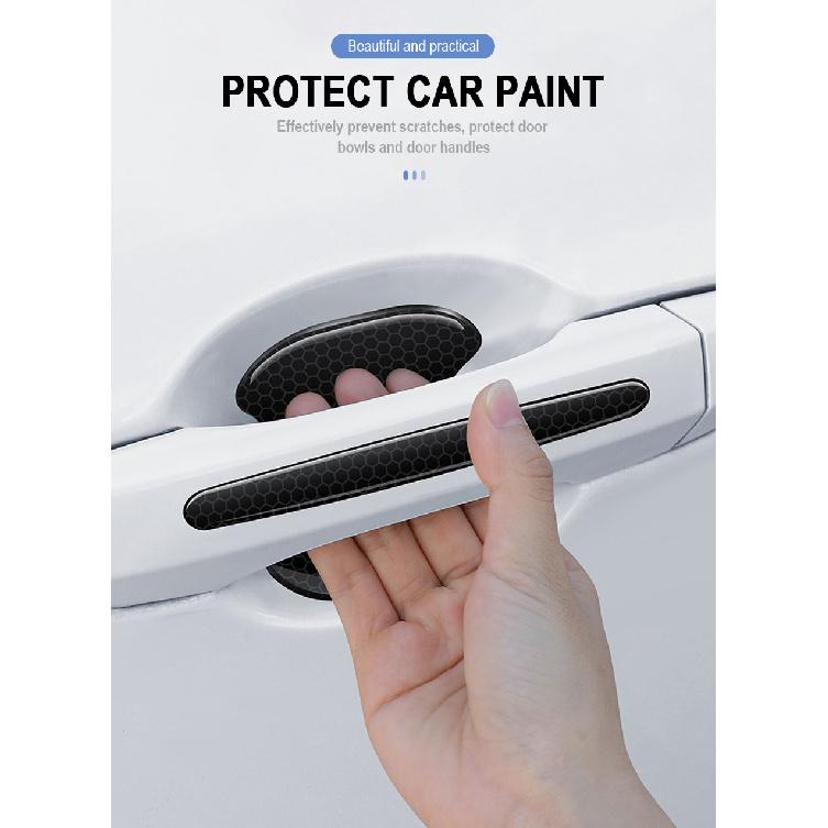 Car Door Handle Sticker Protective Film Door Bowl Protector Trim Sticker Universal Anti-Scratch Protection Car Handle Bowl Strip Interior Mirrors 6