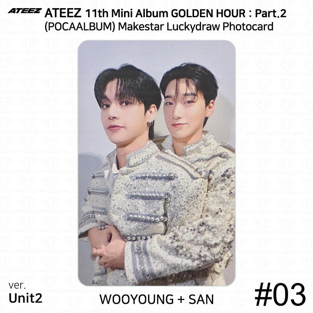 ATEEZ Золотой час. Часть 2. Makestar Pocaalbum Luckydraw Фотокарточка KPOP K-POP