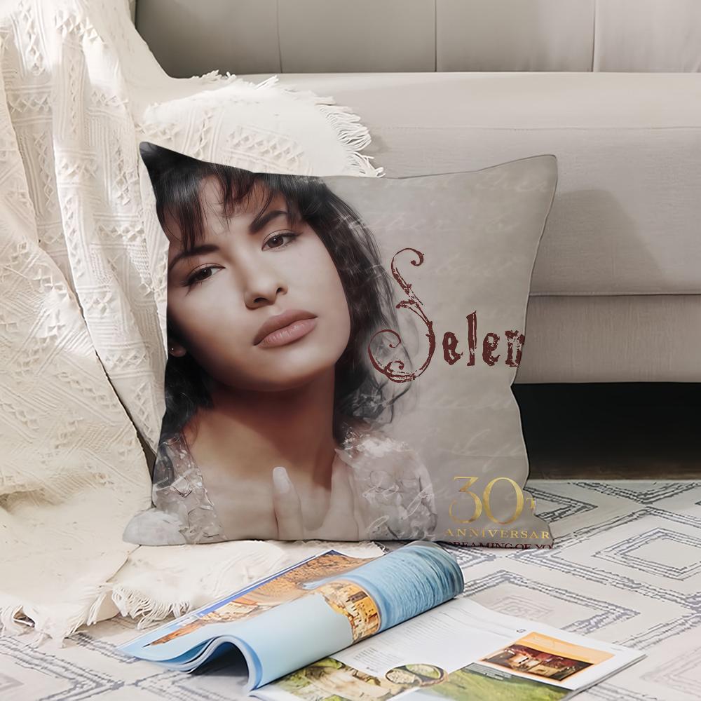 American singer S-Selena Pillow Case Office Cushions Suitable For Sofa Car Bedroom Decorative Cushion Cover