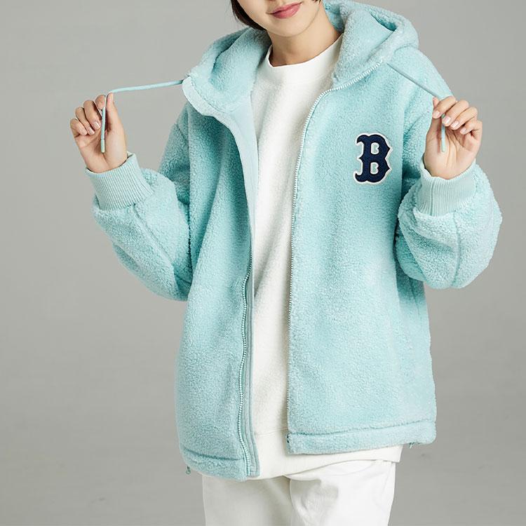 New MLB Boston Red Sox Velvet Jackets Unisex Light Mint 3AFDL3126-43MTL