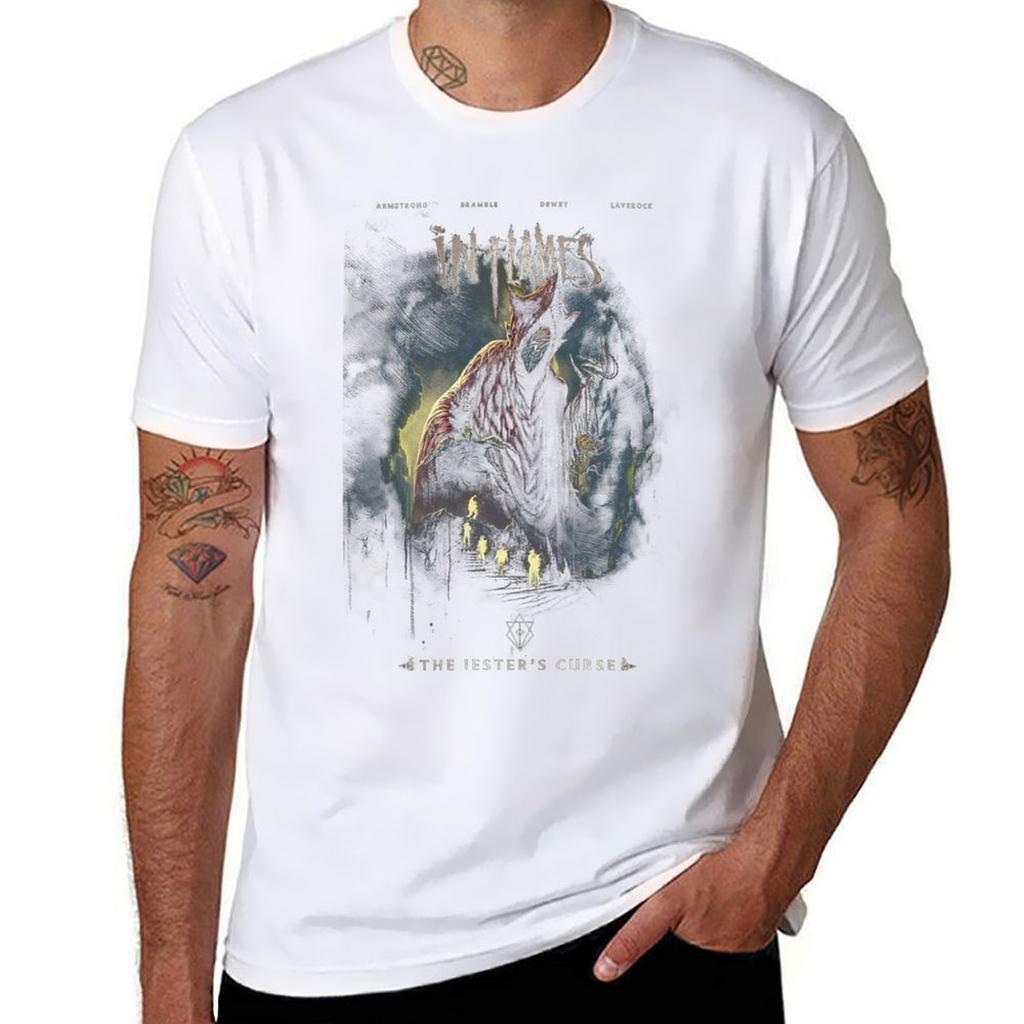 In Flames TShirt Basic Daily Outfit Short Sleeve Tee