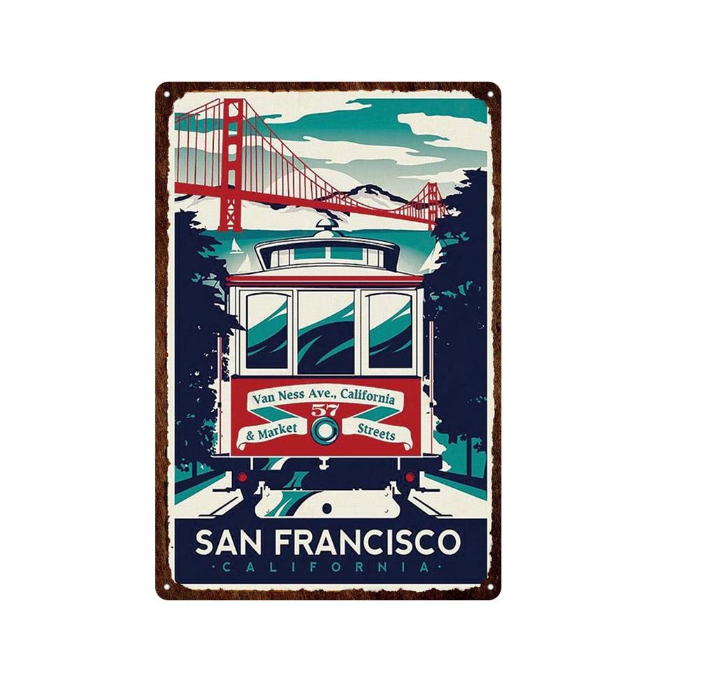 Гавайи Вайкики Приморский Пейзаж Металлическая Оловянная Вывеска Известный Туристический Город Ретро Серфинг/Декоративная Налет Для Автомобиля Железная Живопись 20*30 см