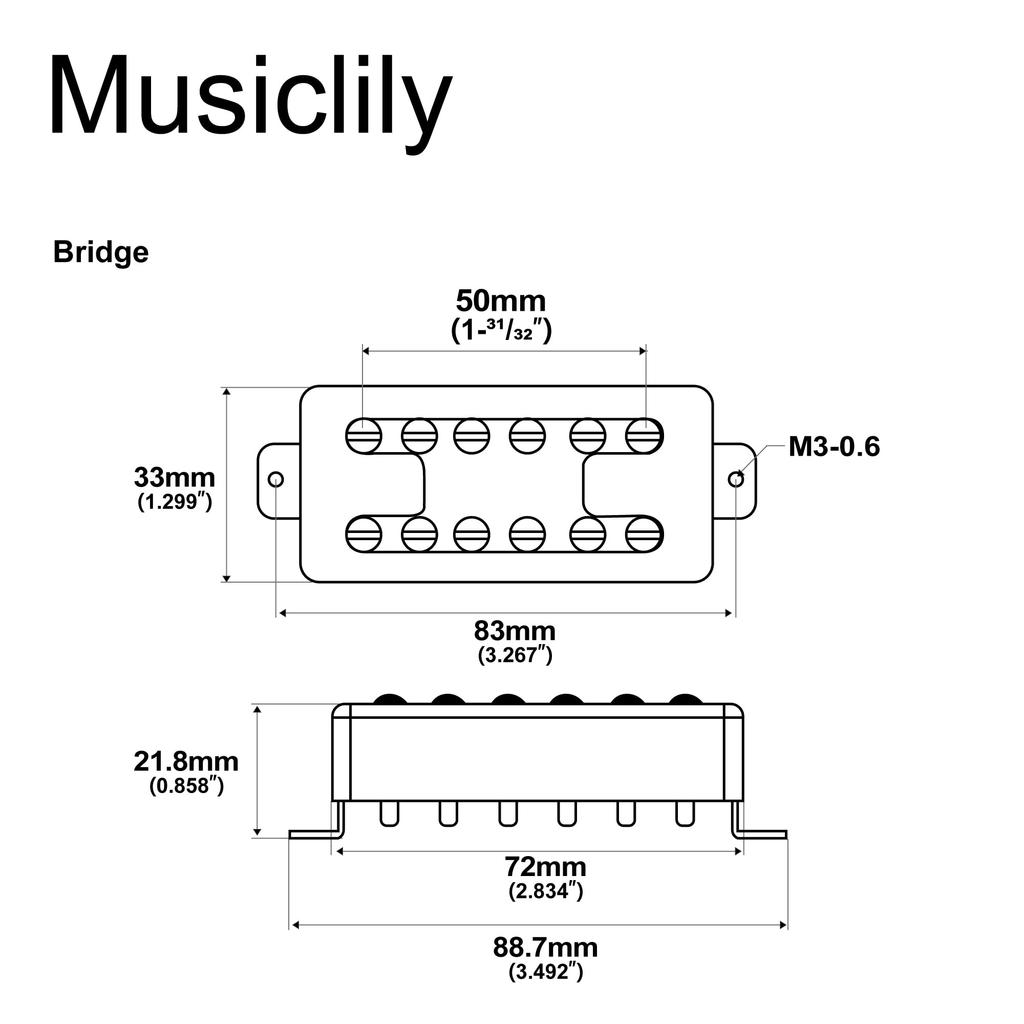 Artec MVH6A Неотрадиционный H Звукосниматель Humbucker H Filtertron Alnico 5 Бриджевый звукосниматель для электрогитары, хром