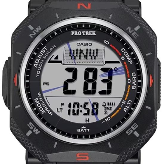 Casio Специальные часы PRO TREK Climber Line с водонепроницаемостью 10 АТМ, питанием от солнечной энергии и компасом, PRG-69-1JF. Устойчивость, Мощность, Высота/Барометрическое давление