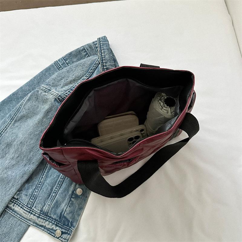 Повседневная большая сумка для женщин, космическая хлопковая сумка на плечо, большая вместительная женская пышная сумка, стеганая рабочая сумка для покупок