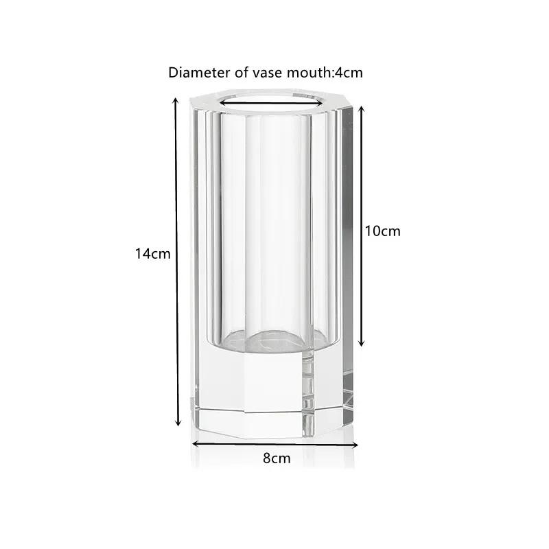Ваза из прозрачного стекла Современная простота Цветочный горшок Гидропонный контейнер для растений Аксессуары для украшения дома Цветочные вазы