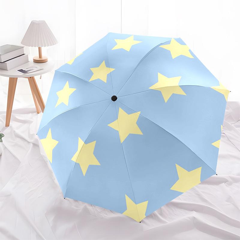 1pc Starry Sky Pattern Automatic Open/Close Umbrella, Portable Folding umbrella for Everyday Use yy250826088