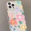 Силиконовый прозрачный чехол для телефона для iPhone 11 16 13 15 Pro Max 14 12 XS X XR 7 8 Plus SE 16promax Противоударный чехол с цветочным рисунком