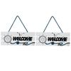 Mediterranean Welcome Doorplate Hanging Pendant Sign Home Store Door Wall Decor