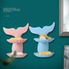 New Double-layer Soap Box  Bathroom Tray Dish Plate Wall Shelf Free Punch Shower Soap Plastic  Double Drain Goldfish Shape Box