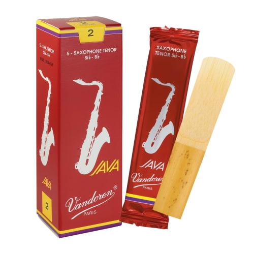 Vandoren Java Filed Red Cut Tenor Saxophone Reeds, Hardness 2 (Pack of 5)