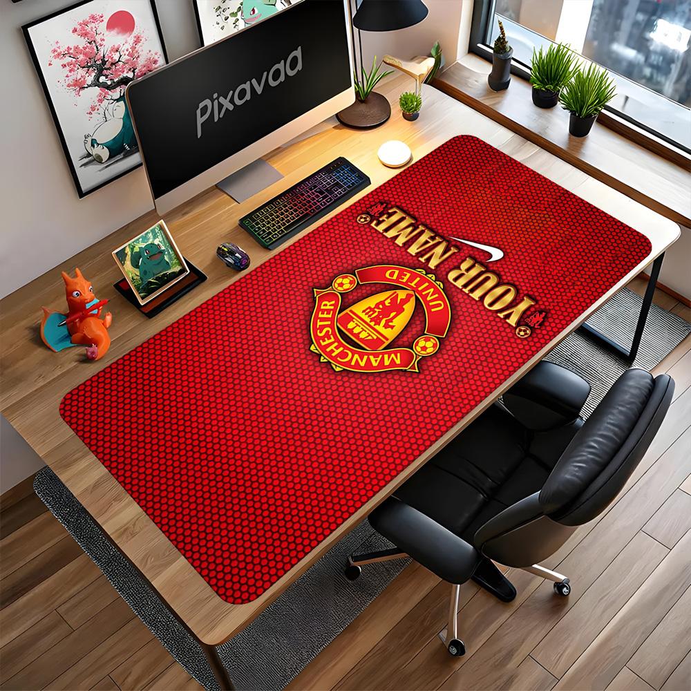 Manchester Customizable Name Mouse Pad Keyboard Mat Office Mouse Mats Non-Slip Rubber Bottom Gaming Accessories Ideal Gift for Gamers