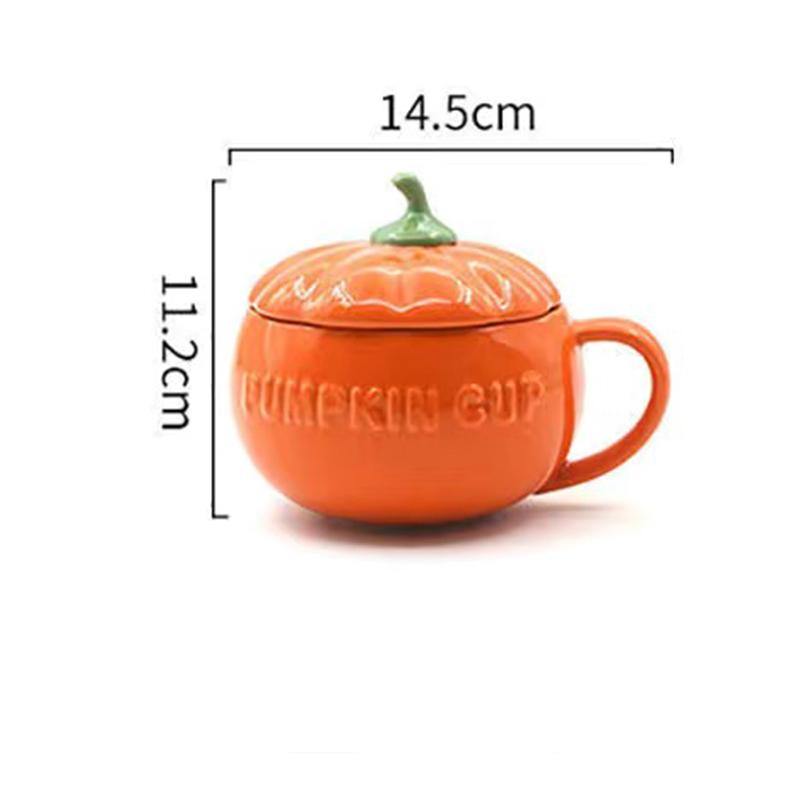 Симпатичная кружка в форме тыквы, индивидуальная керамическая чашка, кофейная чашка, чашка для молока, чашка для воды, набор для питья