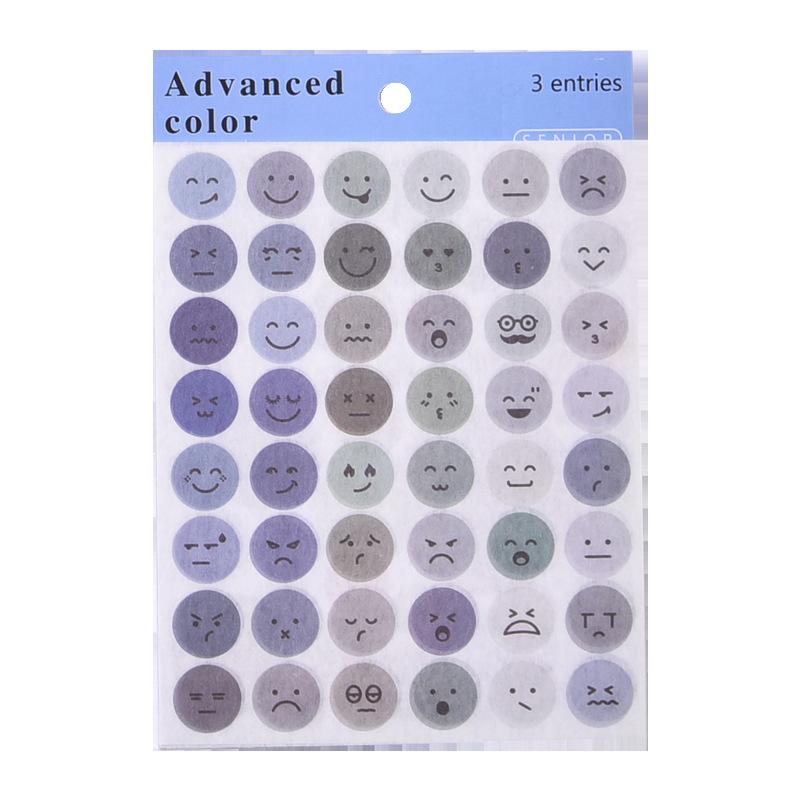 Gift Korean Version of Ins Polka Dot Smiley Face and Paper Sticker DIY Diary Account Decoration Material Label Sealing Sticker