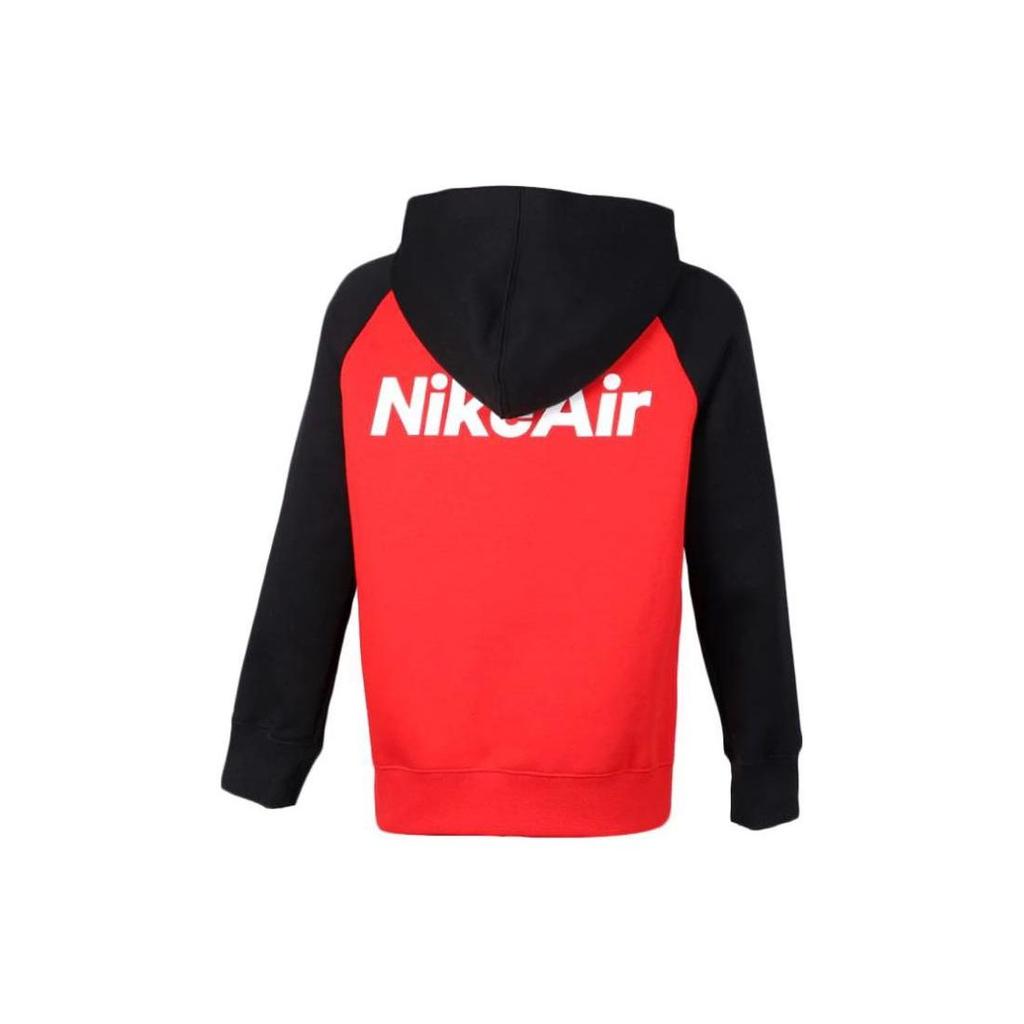 Nike Kids Logo Print Zip Hoodie Sweatshirt With Color Block Design Kids Tops Multicolor CJ7855-011