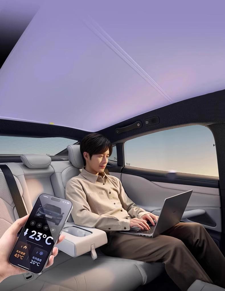 Солнцезащитная шторка панорамной крыши Xiaomi YU7/SU7: Автомобильный козырек-тент «Ледяной кристалл» для защиты от солнца и изоляции
