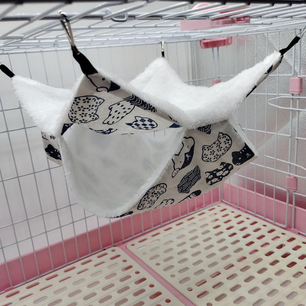 Fashion Plush Double Layer Squirrel Beds Hamster Cage Pet Sleeping Bag Pet Hammock