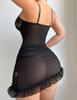 Short Skirt Lace See-Through Temptation Sexy Women Underwear Pajamas Mesh Dress