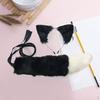 Заколка для волос Furry Wolf Halloween Bell Headband Hairpin Cosplay Set, черный