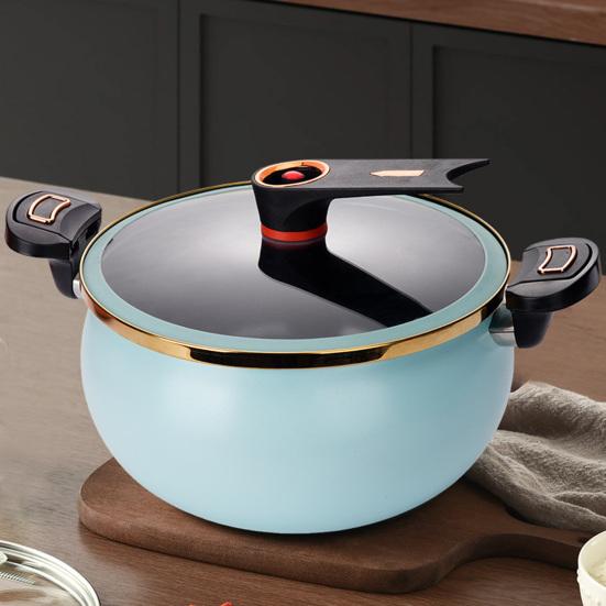 Антипригарная кастрюля с керамическим покрытием и крышкой 7 л Быстрая готовка Мультиварка Микро-скороварка Универсальная посуда для плиты