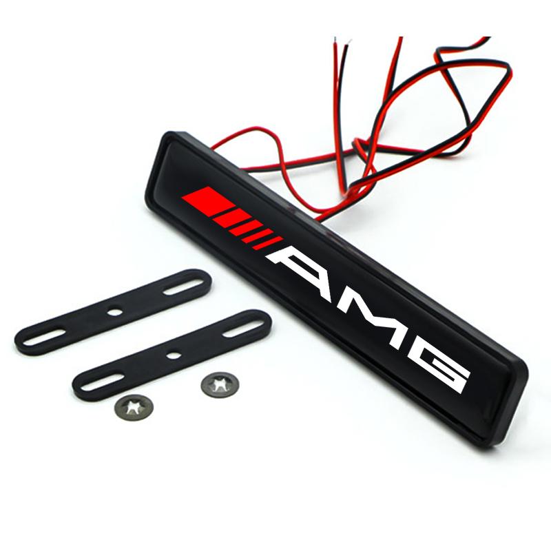 Car Decorative Light LED Front Hood Grille Emblem Badge Decor For Mercedes Benz AMG A B C E S CLA GLA GLB GLC GLS W205 W204 W177