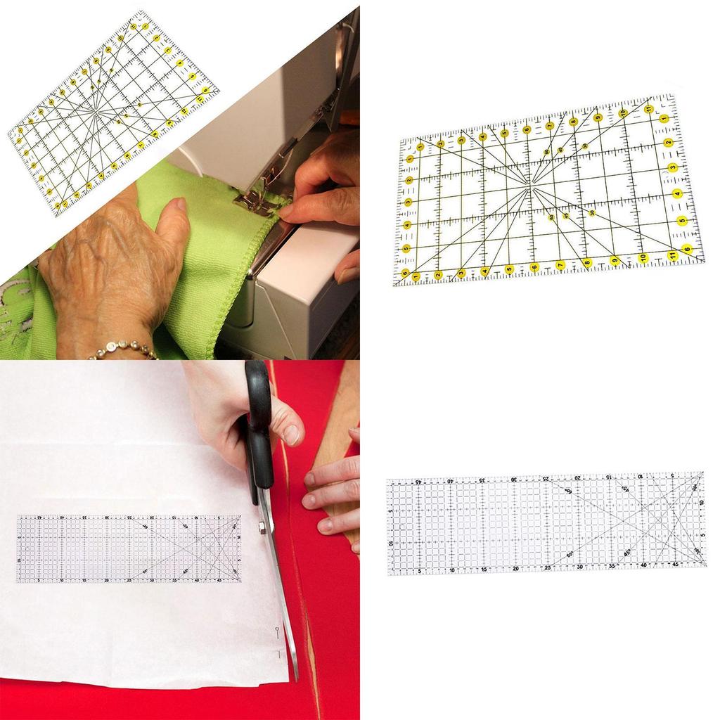 Прямоугольная акриловая линейка для квилтинга Practical Quilter Инструмент для DIY Шаблон для резки ткани для портного Печать Женщина Рисование Энтузиаст