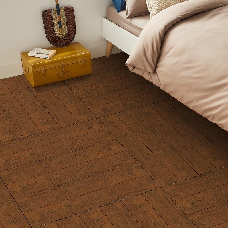 3D Самоклеящаяся толстая наклейка на пол с текстурой дерева Обои Наклейка на стену Водонепроницаемая Гостиная Туалет Кухня Домашний декор 15x90см