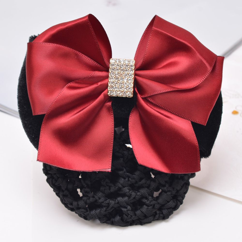 Nurse Hotel For Girls Zircon Ponytail Clip Women Spring Clips Hairgrips Cover Net Korean Bun Snood