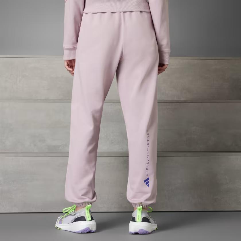 adidas X Stella McCartney Collaboration Letter Print Loose Cuff Knit Sports Брюки женские Брюки розовые IA1500