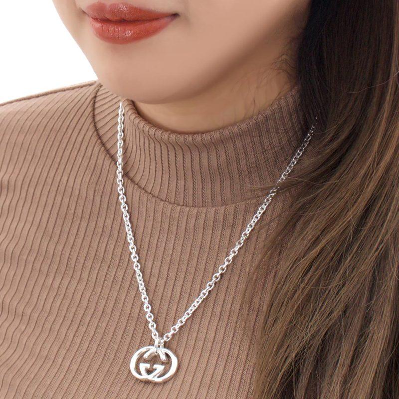 Gucci 2015-2025 Sterling Interlocking G Pendant necklace 190484-J8400-8106