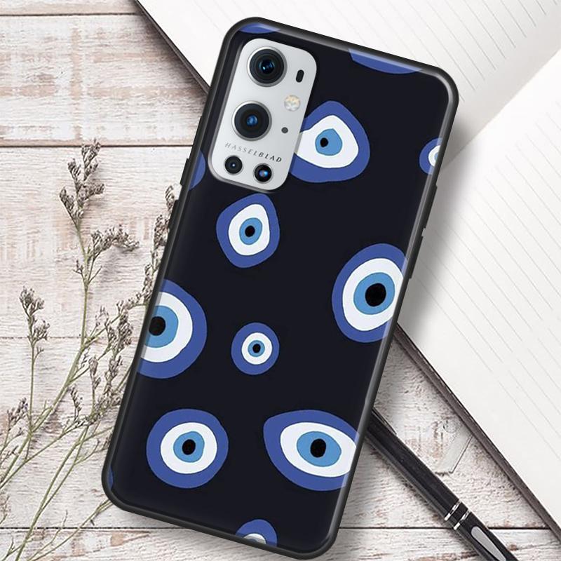 Синий Принт 'Счастливый Глаз' от Сглаза Для Realme 10 11 Pro Plus GT Neo 5 2T C55 C35 C33 C31 C30 C21Y OnePlus Nord 3 CE 2 Lite Чехол