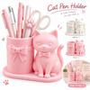 Plastic Pen Holder 3D Printed Desktop Stationery Organizer Cute Pencil Cup  Office Desk