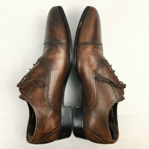 Queen Classic Made In Japan Long Nose Straight Tip Business Shoes Brown Size 40 (25.0)(USED)